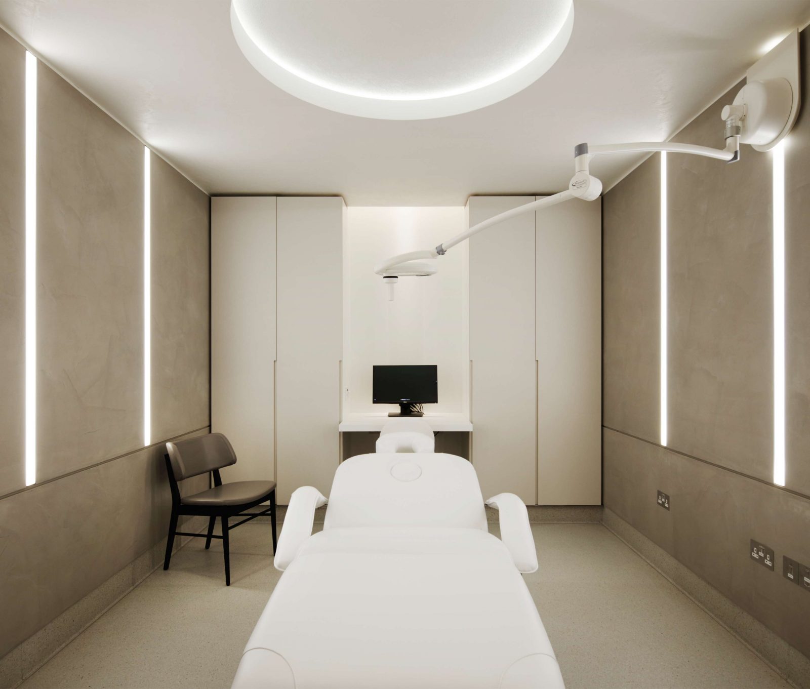 Architectural Lighting Scheme Integrated Ceiling Walls Spa Treatment Room Studio N