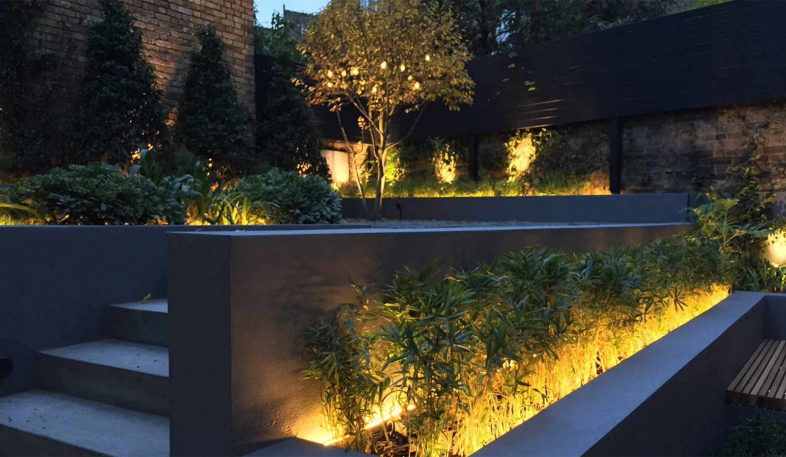 Garden Uplighting Contemporary Design Lighting Consultants Studio N