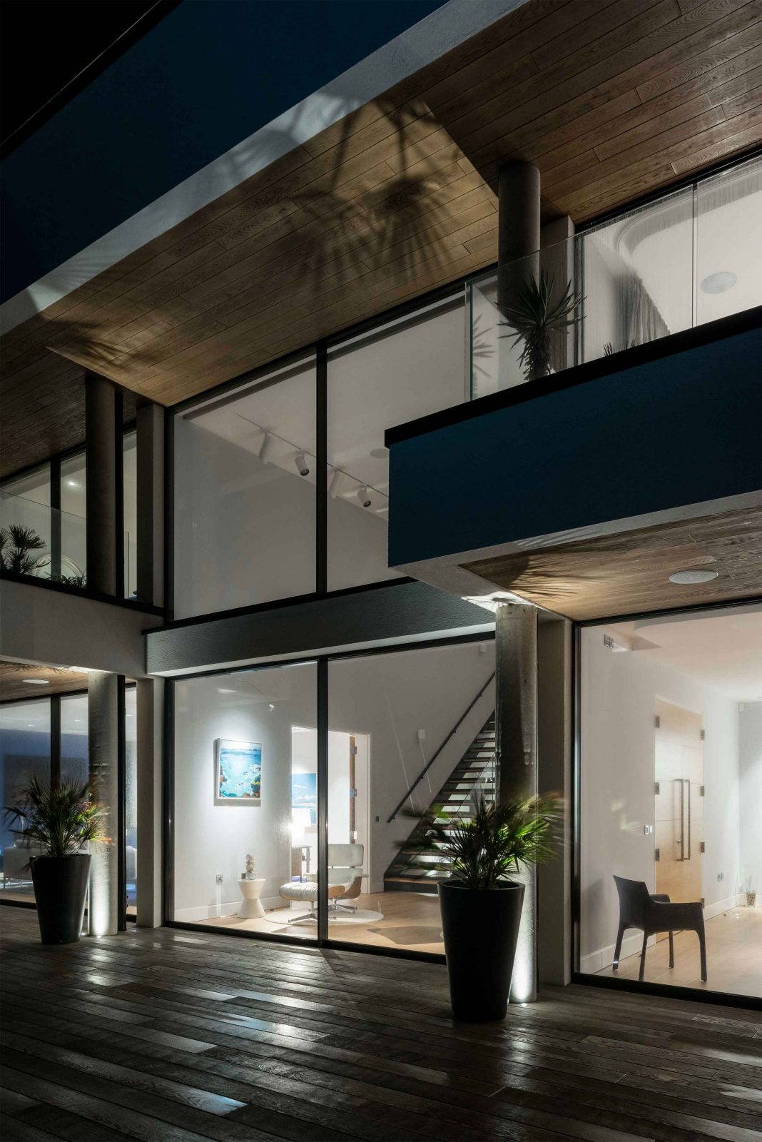 Glass Exterior Contemporary Stylish Home Residential Lighting Design Studio N
