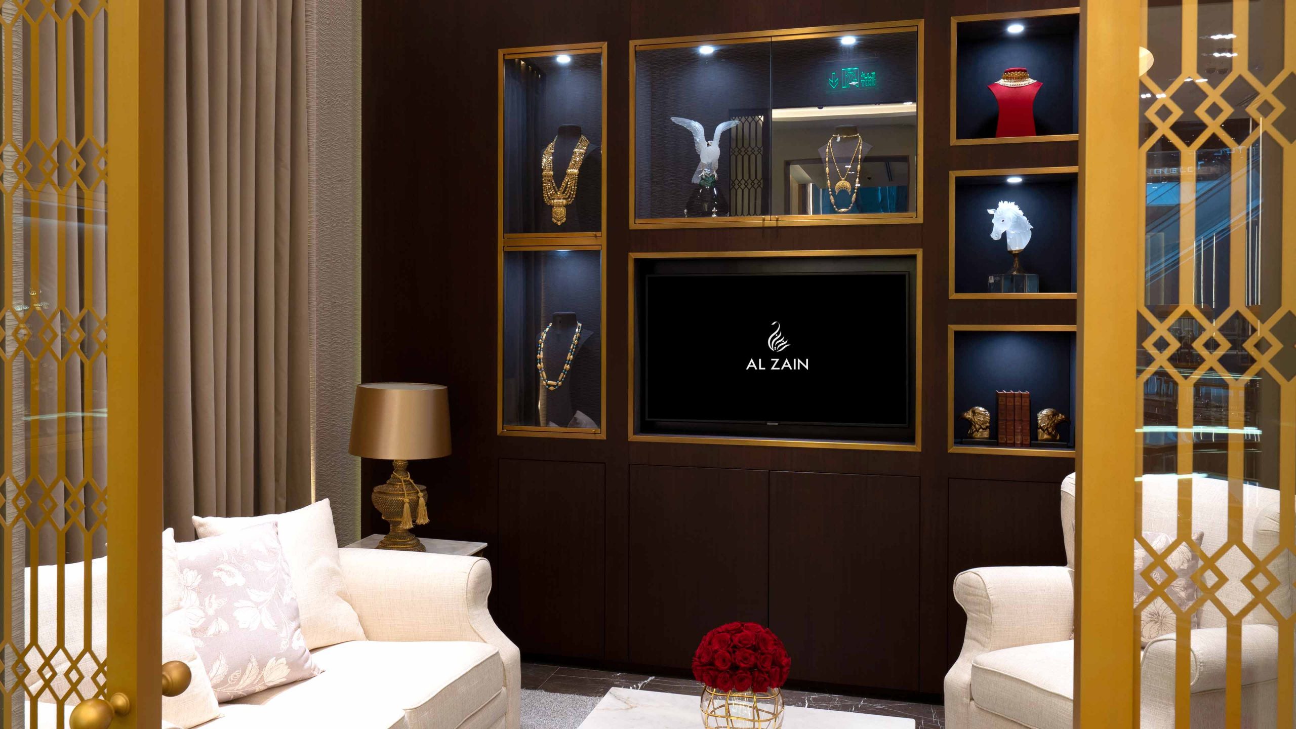 Lighting Design Luxury Retail Al Zain Jewellery Boutique Client Lounge Seating Display Cases Studio N