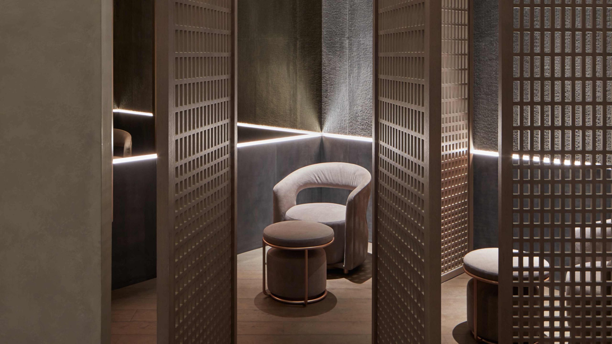 Architectural Lighting Design Luxury Spa Tranquil Seating Area Muted Tones Dubai Consultants Studio N