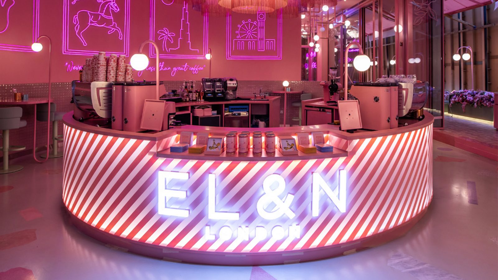 EL&N Lighting Scheme Bright Energetic Instagrammable Signage Illumination Dubai Consultants Studio N